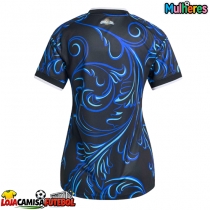 Camisa de Futebol Argentina Equipamento Secundário Mulheres Mundo 2026 Manga Curta